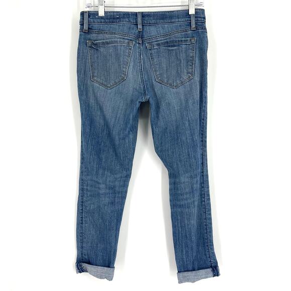 Ann Taylor LOFT Relaxed Skinny Crop Blue Jeans Size 26P - Picture 2 of 6